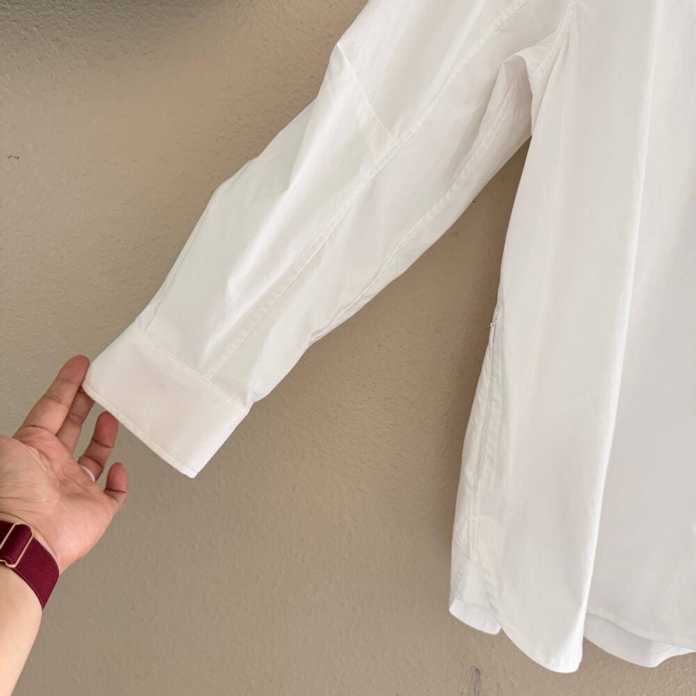Athleta Oversized Poplin shirt in White - Picture 4 of 10